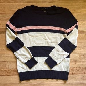 Forever 21 pink and blue stripped sweater